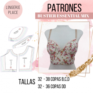 Patrón descargable de Bustier