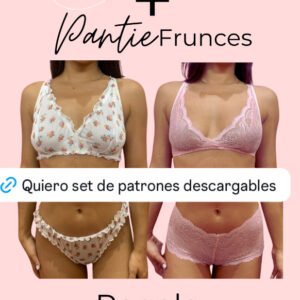 KIT 3 PATRONES $259 (Crossed Bra+PantieFrunces+Cachetero de encaje)